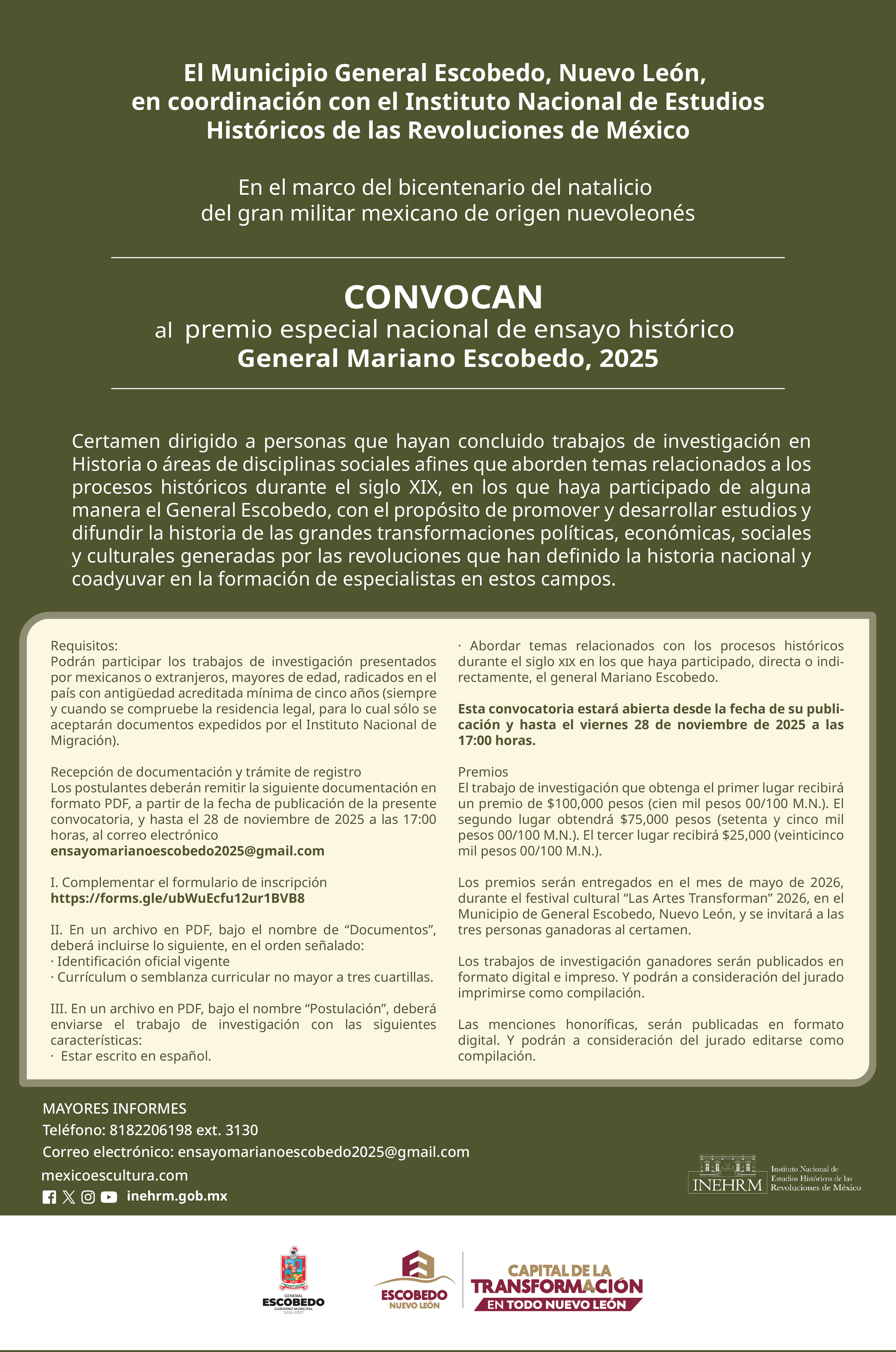 Premio Nacional de ensayo histórico General Mariano Escobedo