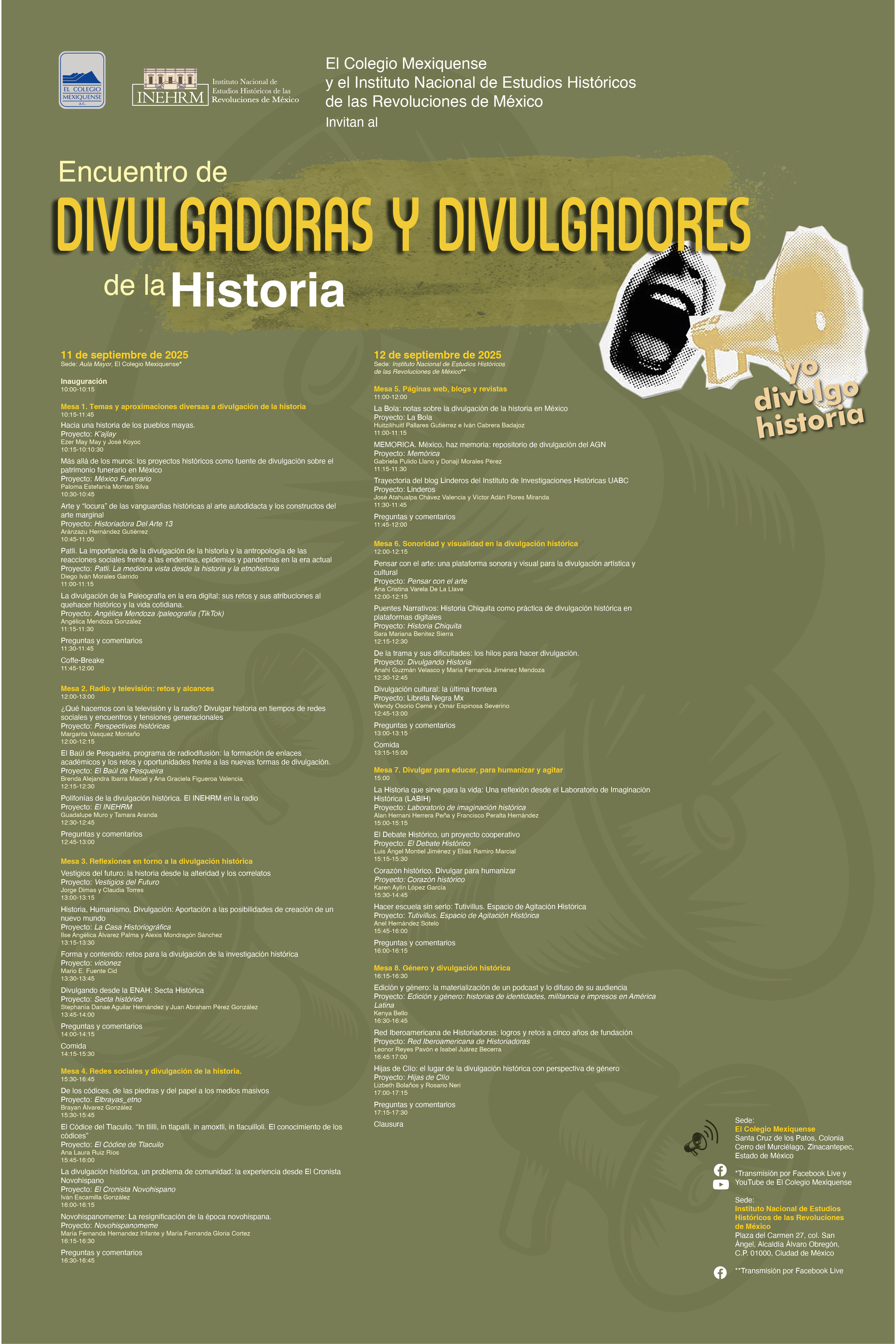 Divulgadoras y divulgadores de la Historia