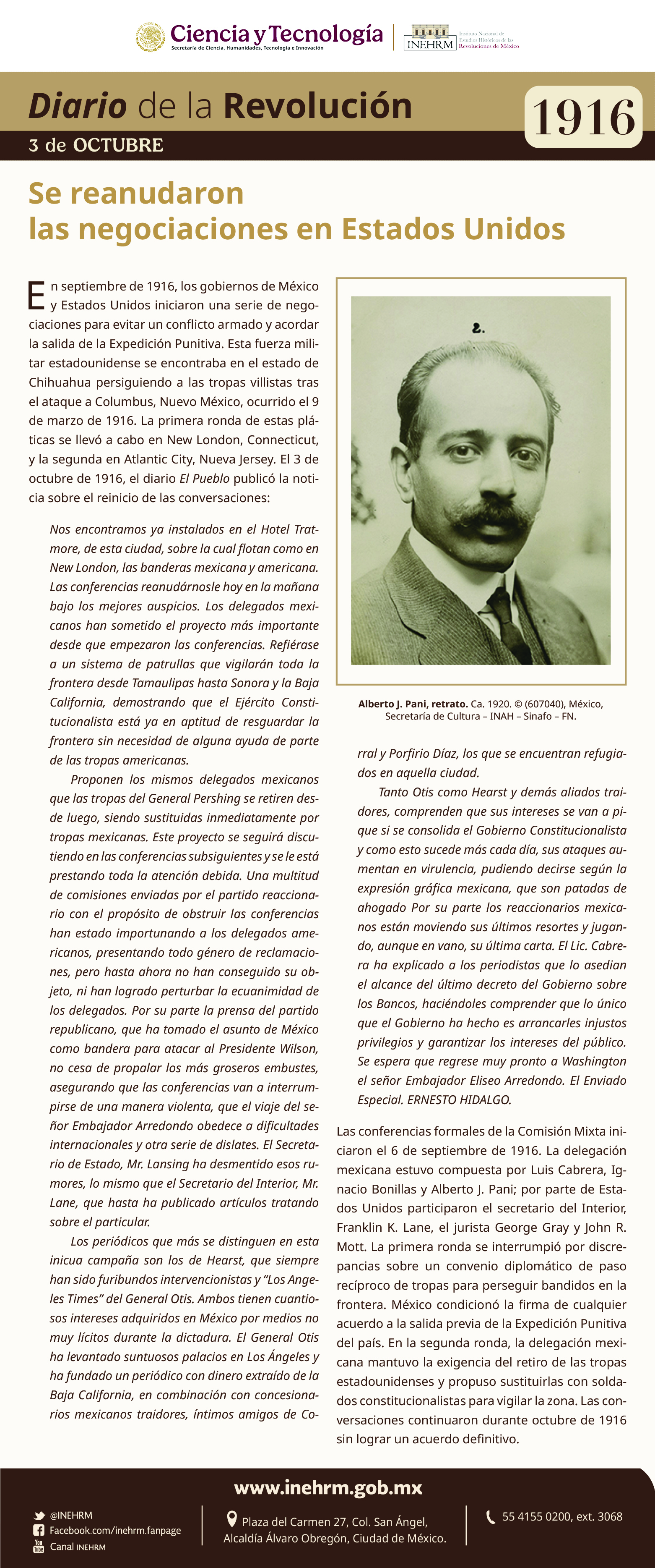 3 de octubre 1916
