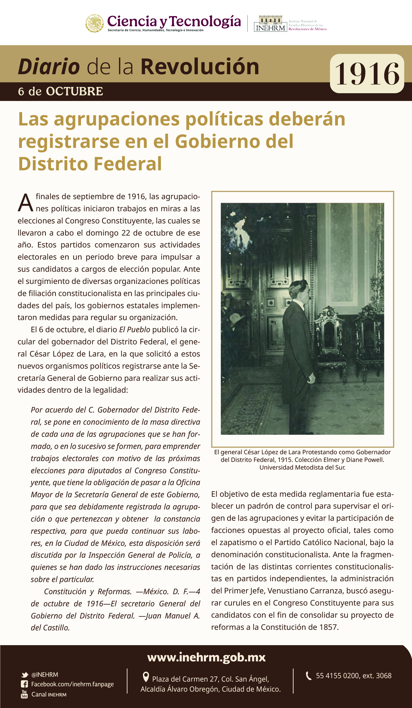 6 de octubre 1916