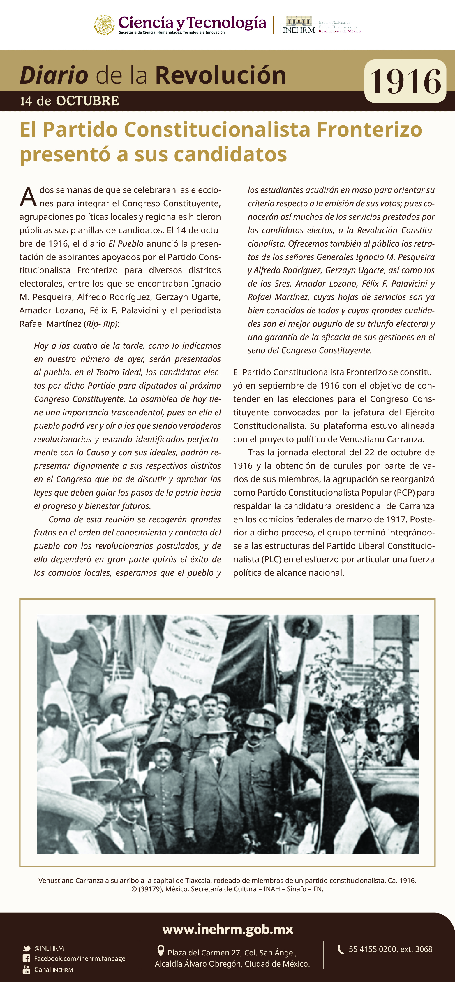 14 de octubre 1916