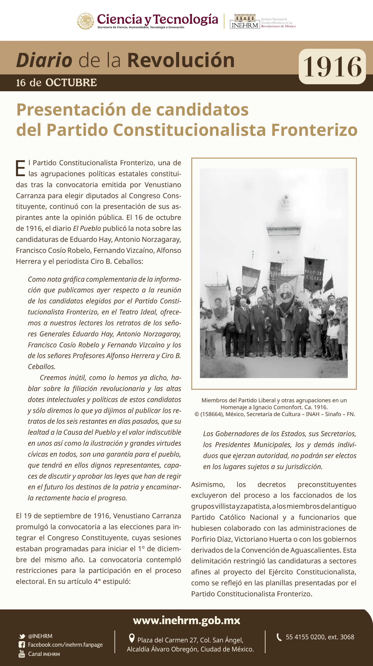 16 de octubre 1916