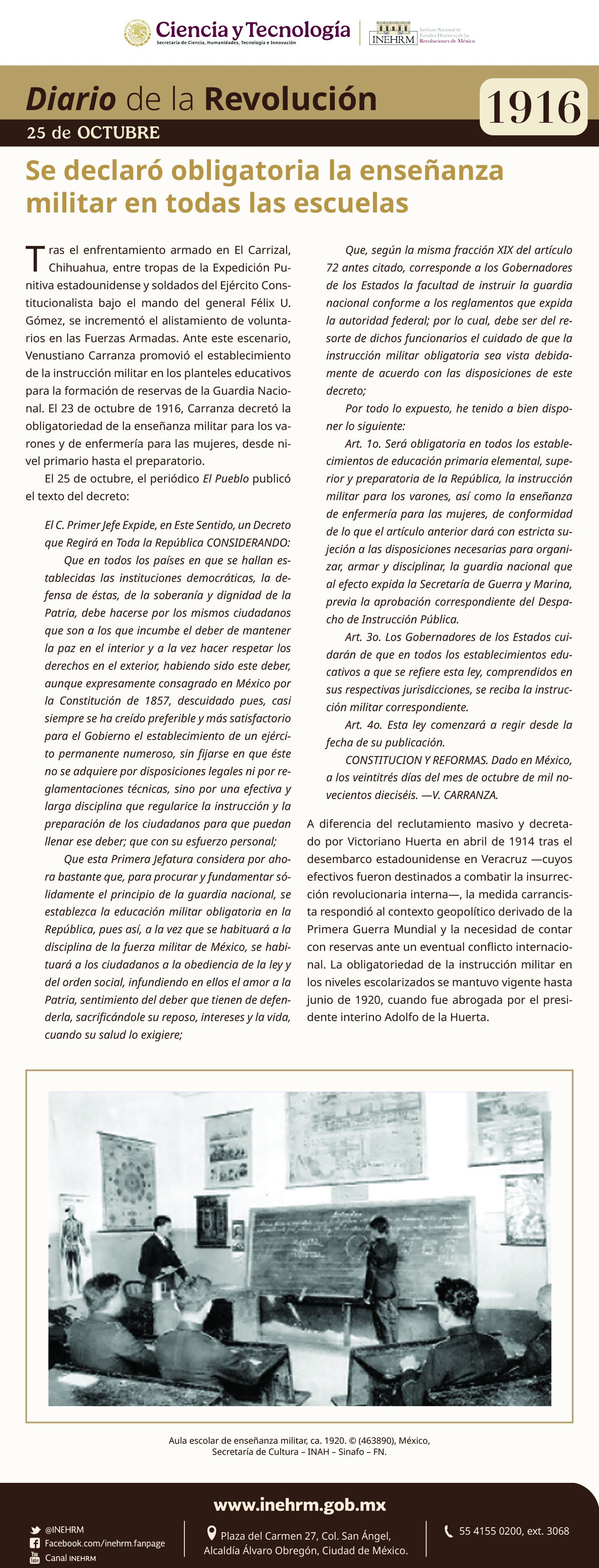 25 de octubre 1916