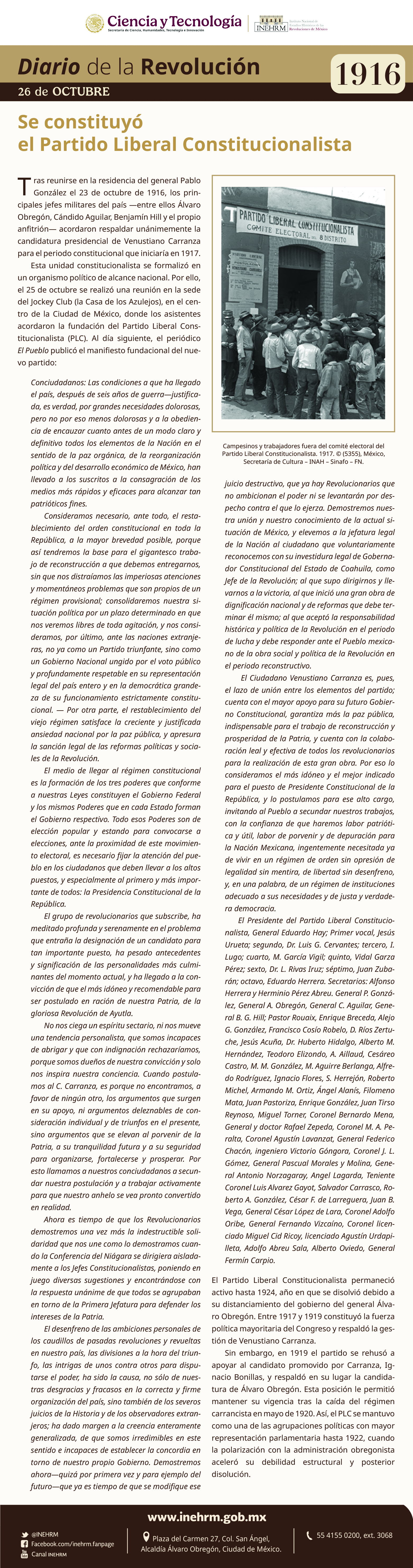 26 de octubre 1916