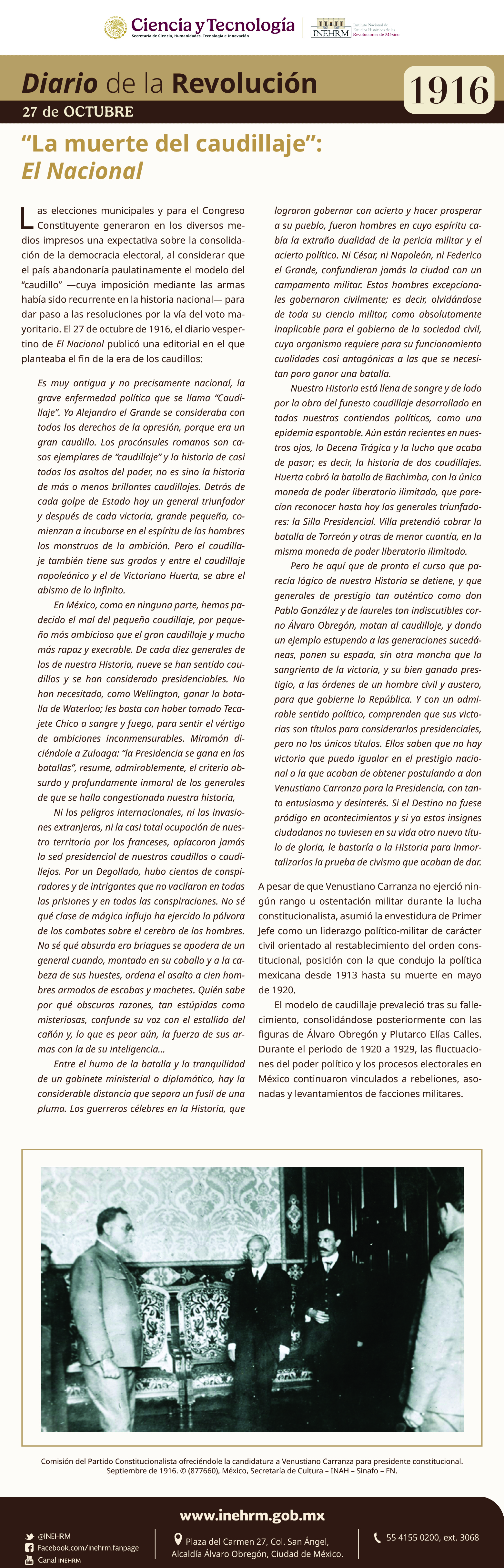 27 de octubre 1916